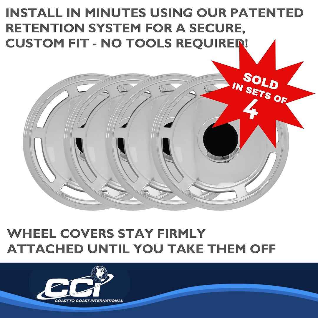 Coast To Coast 20215C Caprice 15-Inch Chrome Wheel Covers