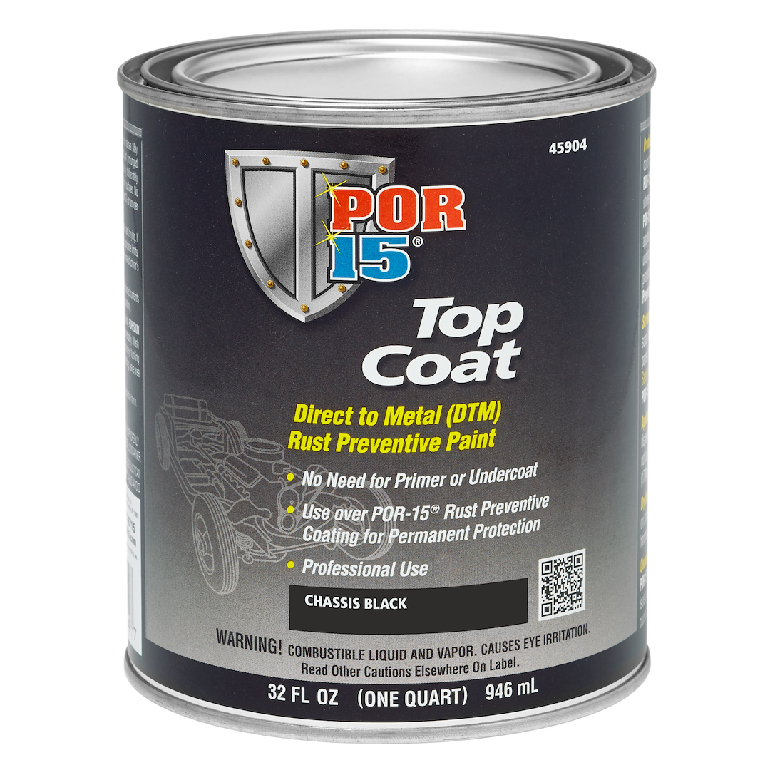 POR-15 45904 Chassis Black Top Coat, Quart