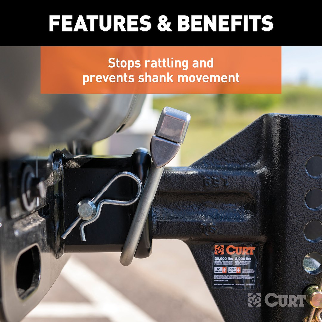 Curt 22320 Trailer Hitch Receiver Tube Anti Rattle Bracket - image 3