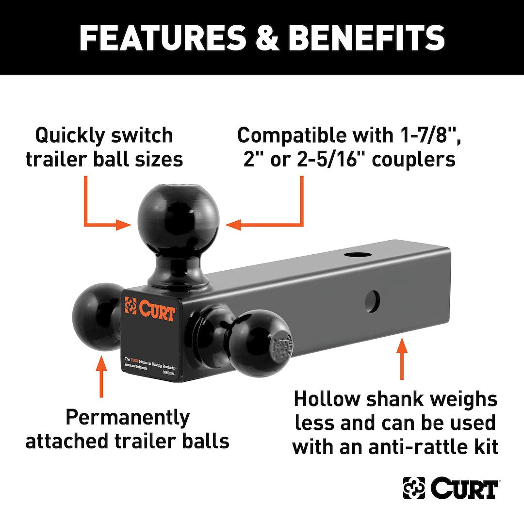 Curt 45651 Trailer Hitch Ball Mount - image 2