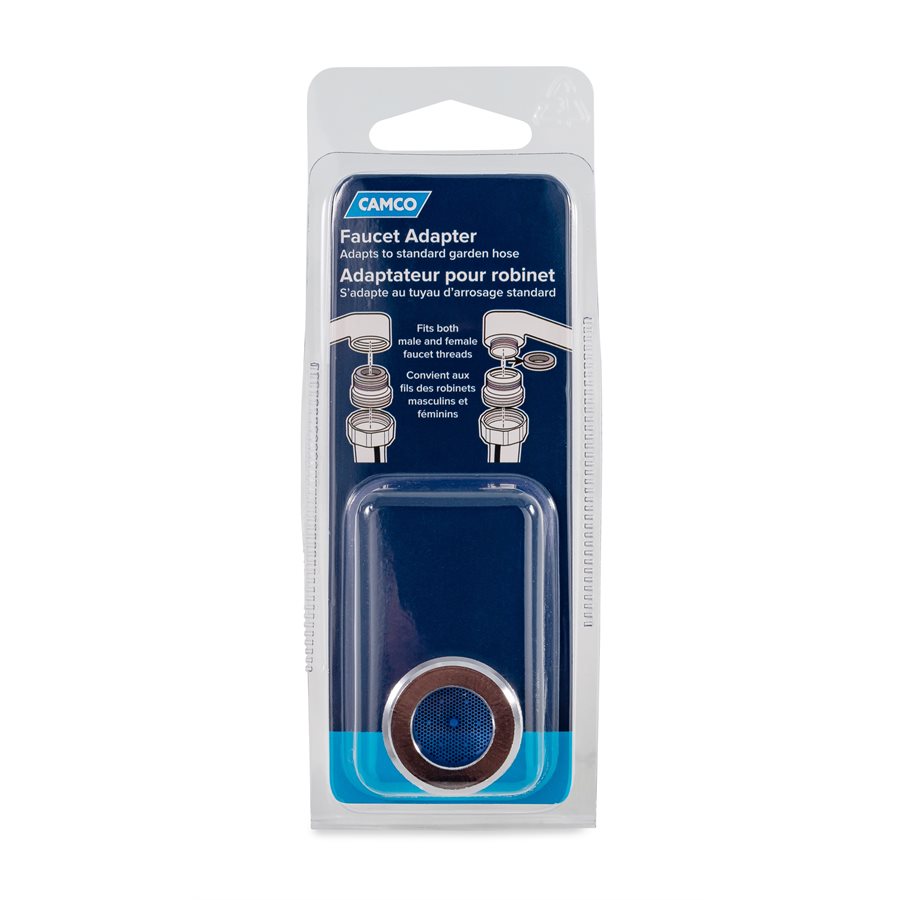 Camco Faucet Hose Adapter (40083) – Material: Brass