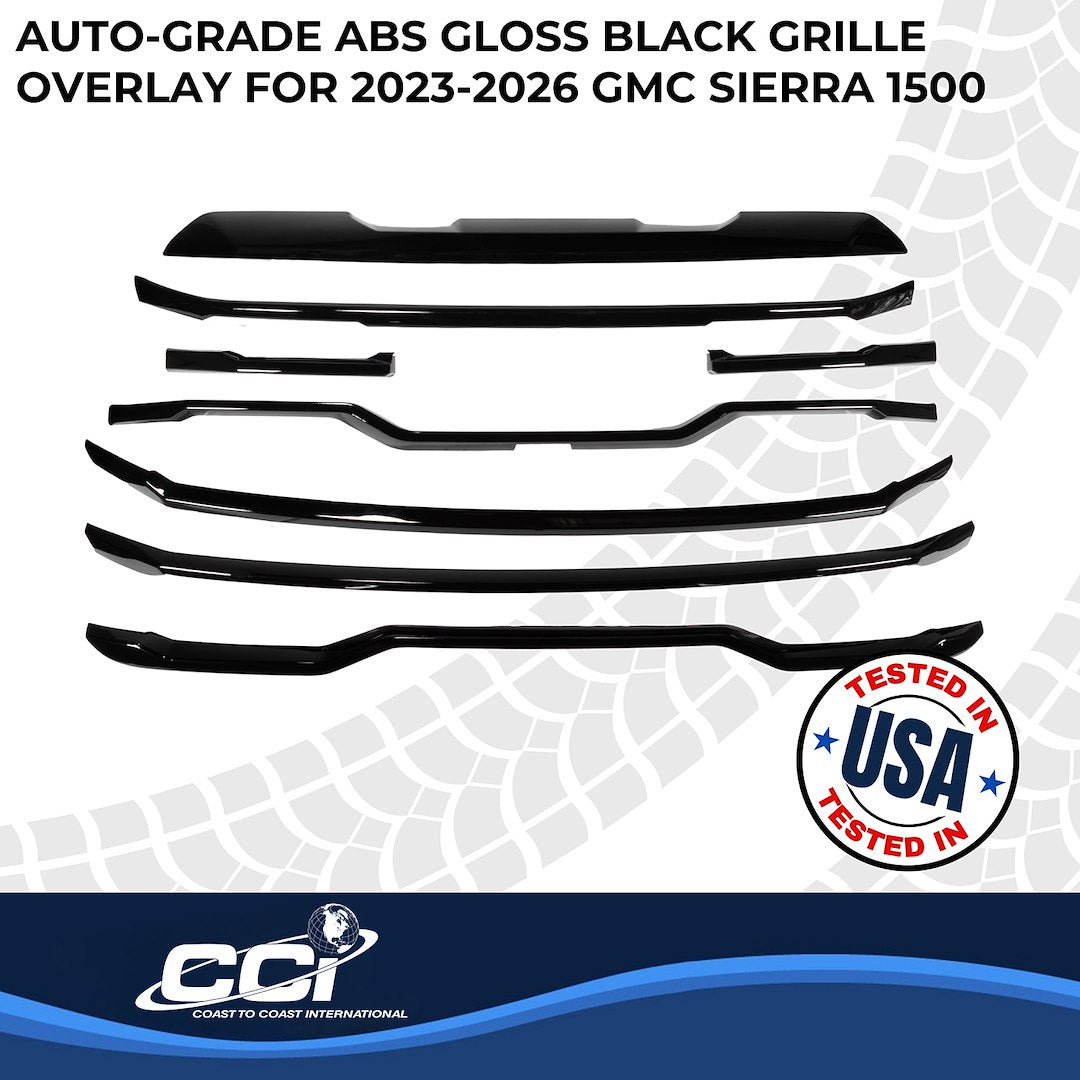 Coast To Coast GI205BLK Gloss Black 8-Piece Grille Overlay - image 2