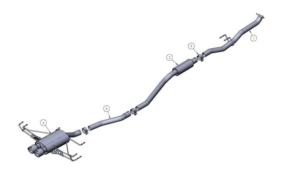 Borla S-Type 140739 Civic Cat-Back Exhaust