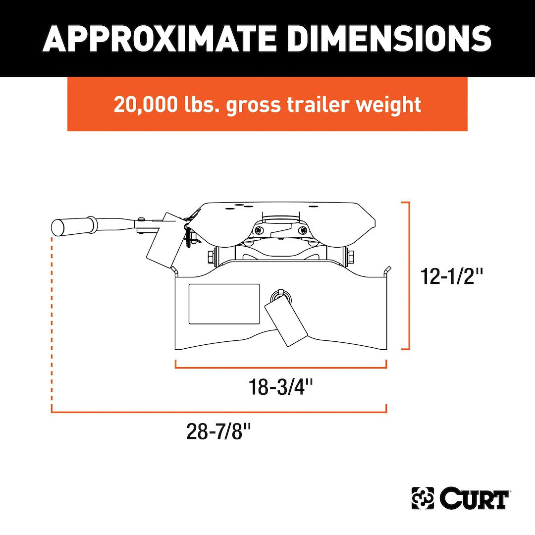 Curt 16540 Fifth Wheel Trailer Hitch Head - image 11
