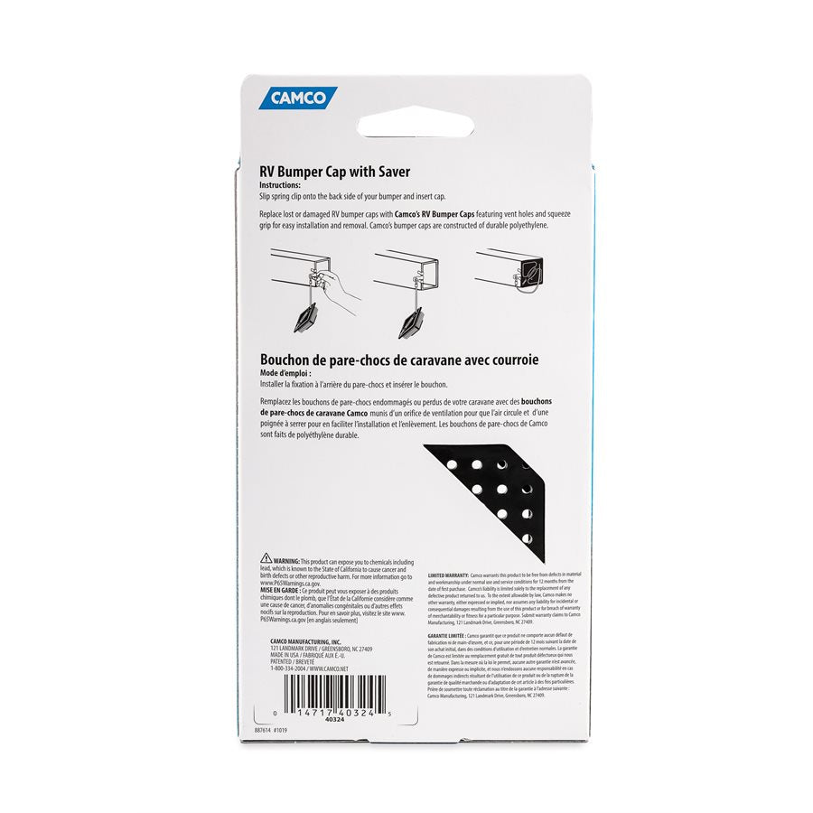 Camco Sewer Hose Storage Carrier Cap (40324) – Length: 4 Inch