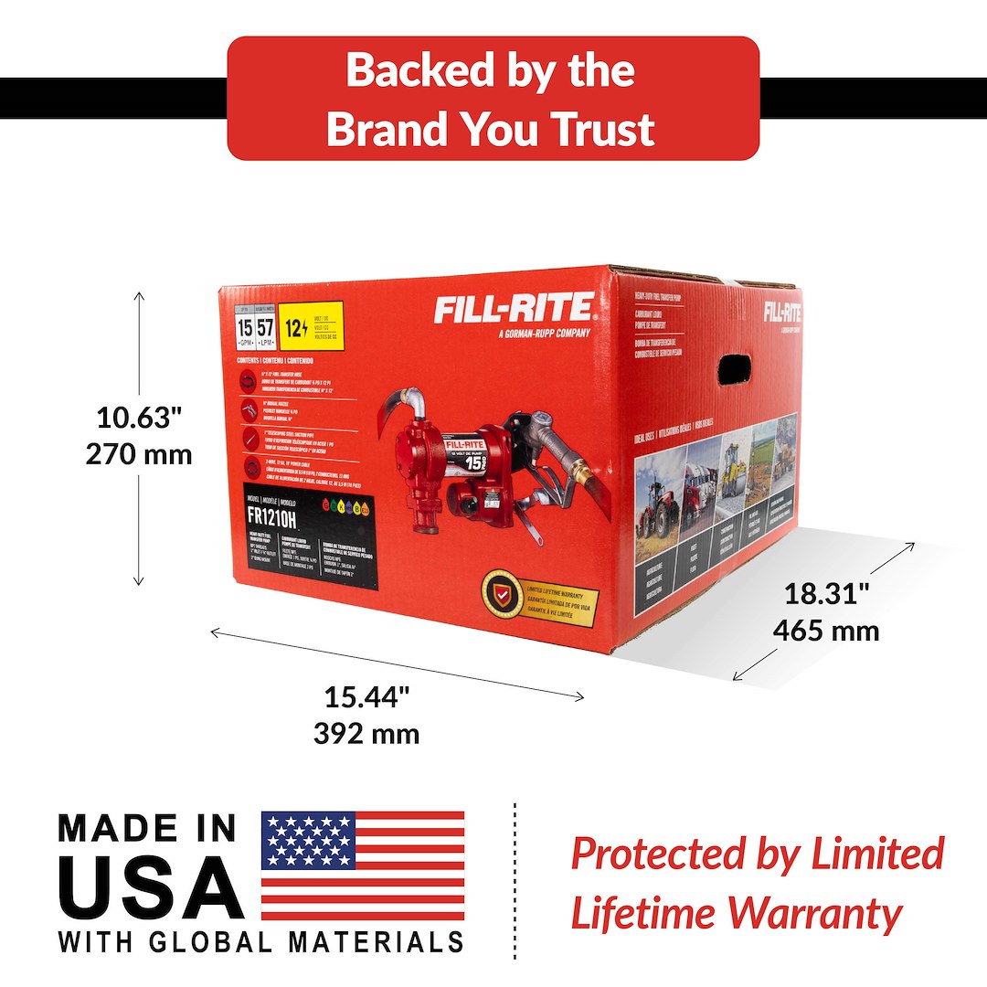 Fill-Rite Fr1210h 12V DC Pump with Manual Nozzle