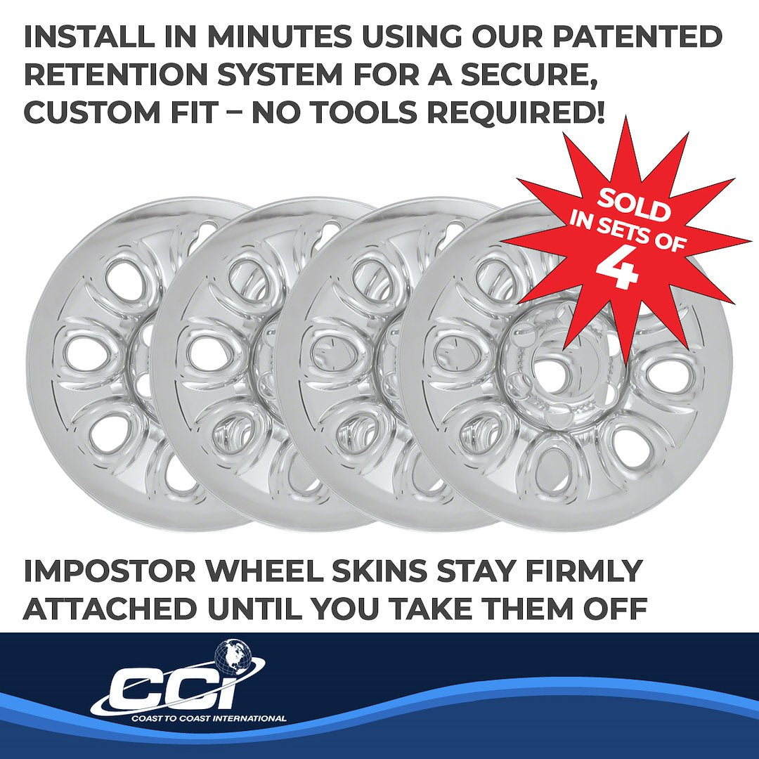 Coast To Coast IMP64X Chrome 17-Inch Eight-Hole Wheel Skins - image 4