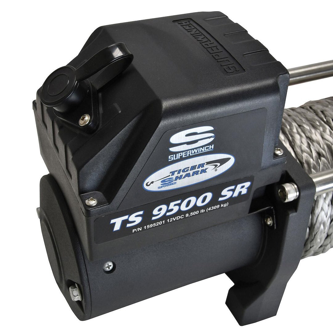Superwinch 1595201 Tiger Shark 9,500-lb Synthetic Rope Winch