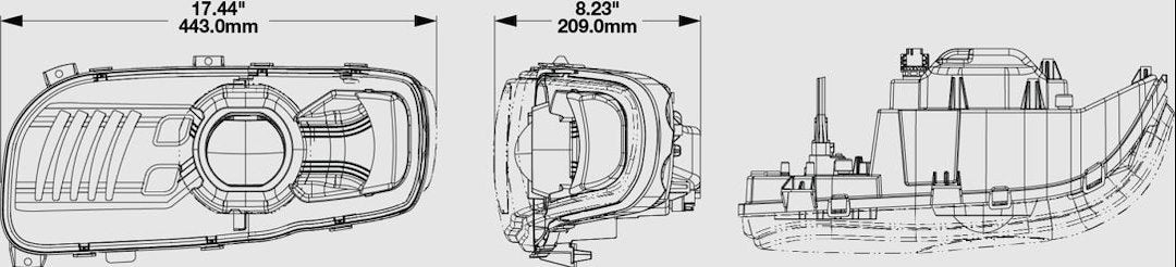 J.W. Speaker 0556671 9600 Heated Right Peterbilt Headlight