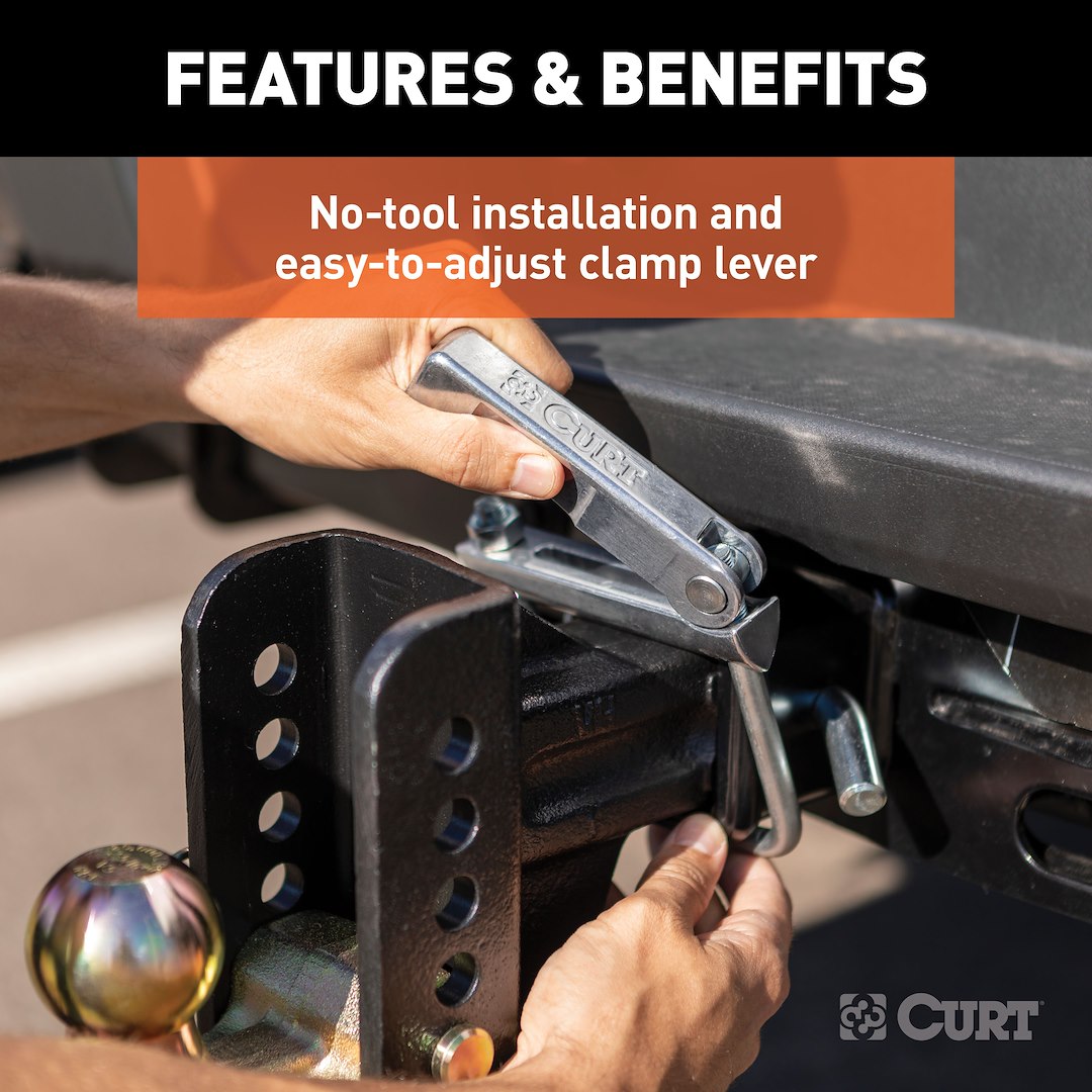 Curt 22320 Trailer Hitch Receiver Tube Anti Rattle Bracket - image 5