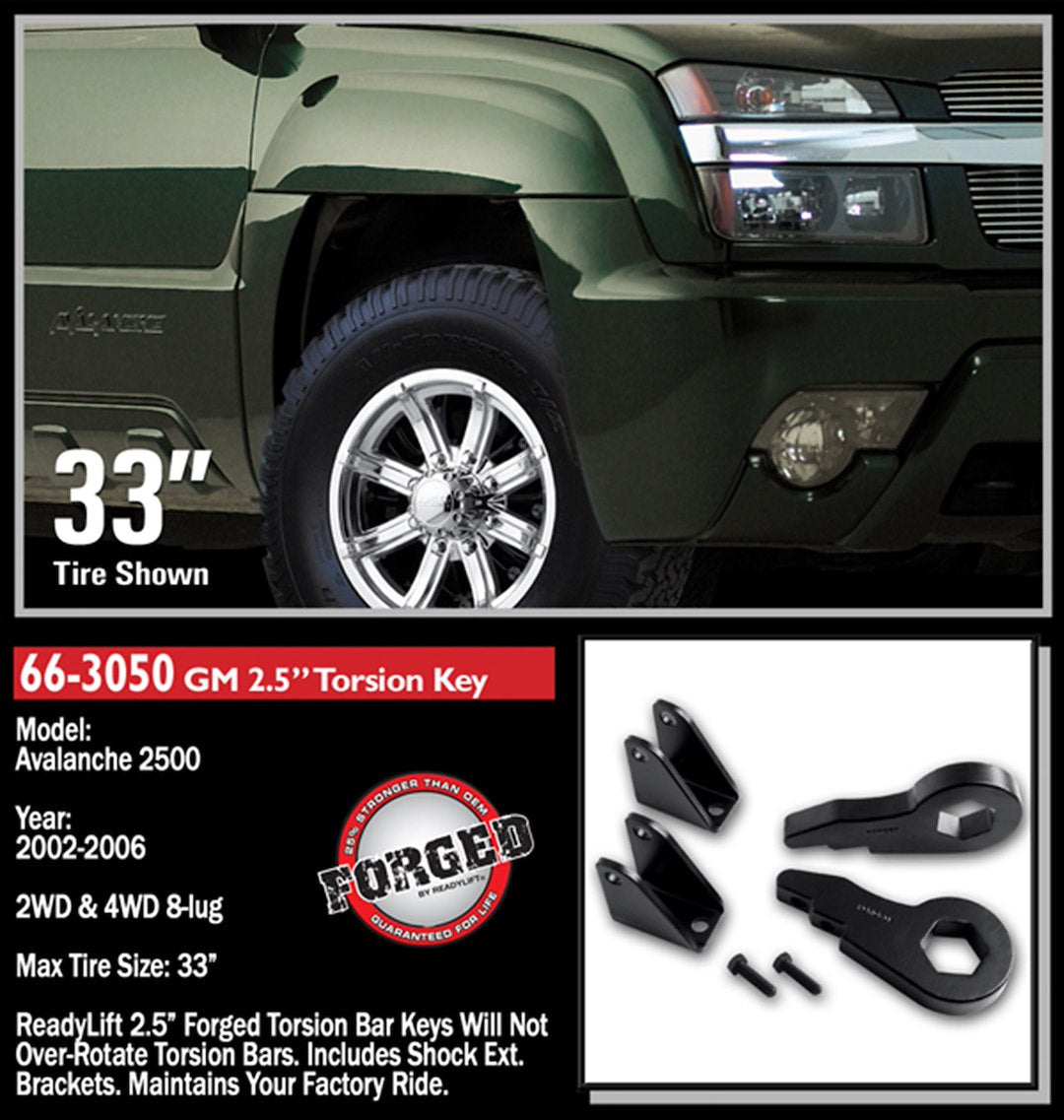 ReadyLift 66-3050 2–3-Inch Torsion Leveling Kit for GM HD