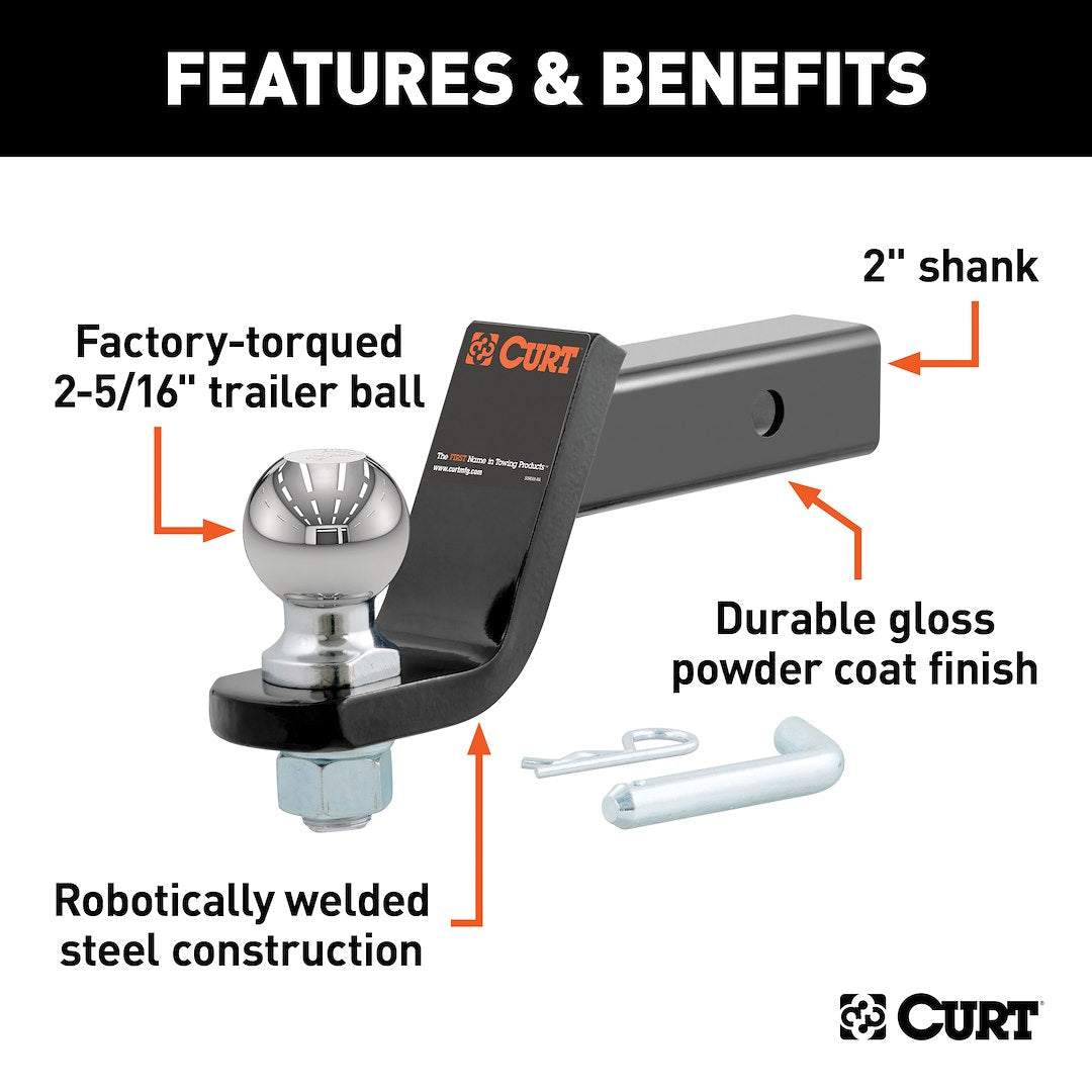 Curt 45042 Trailer Hitch Ball Mount - image 3