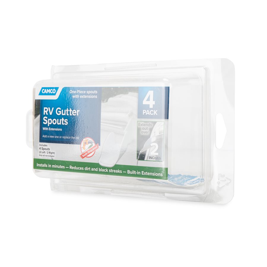 Camco Drip Rail Gutter Spout (42134) – Material: Plastic
