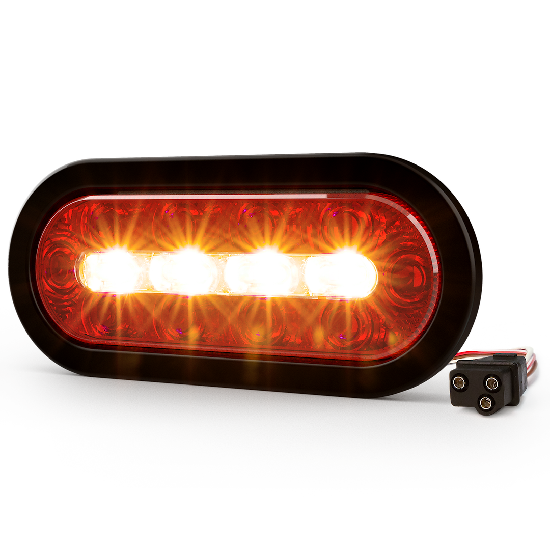 Ecco ED3060AW Oval Grommet-Mount LED Warning Light