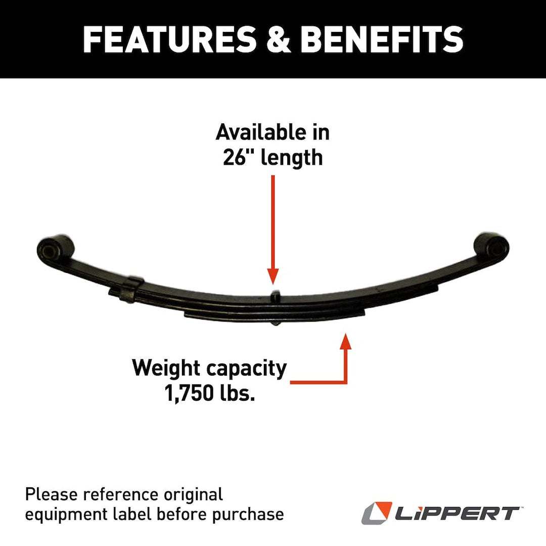 Lippert Components 124903 Trailer Axle Leaf Spring - image 4