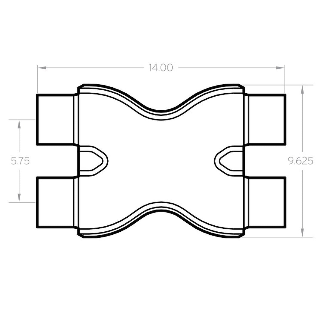 MagnaFlow 10792 Stainless Steel X Exhaust Crossover Pipe