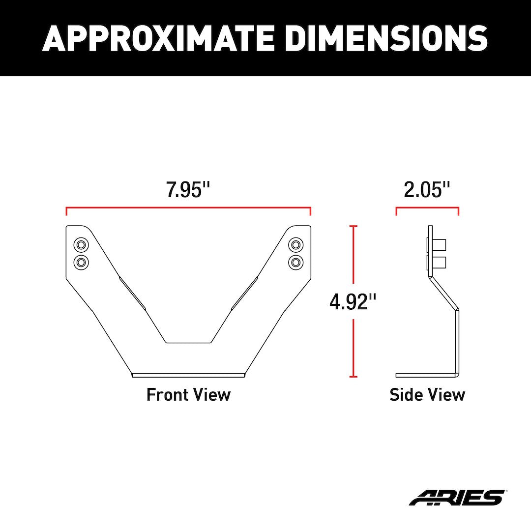Aries 35-0000 License Plate Bracket - image 2