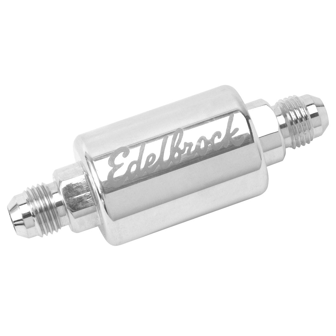 Edelbrock 8129 Polished Gasoline Fuel Filter Assembly