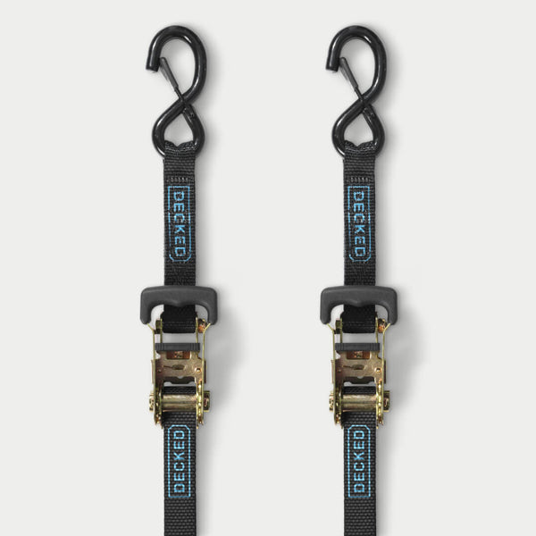 Decked A0088-Rstp-Blk Black Ratchet Tie-Down Strap