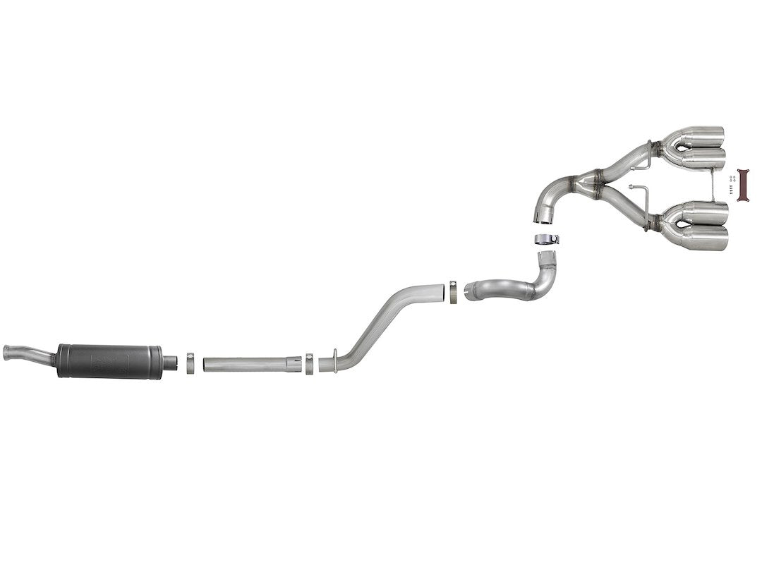 Advanced FLOW Engineering Rebel Cat-Back System Single Quad Exhaust System Kit 49-38073-P - image 3