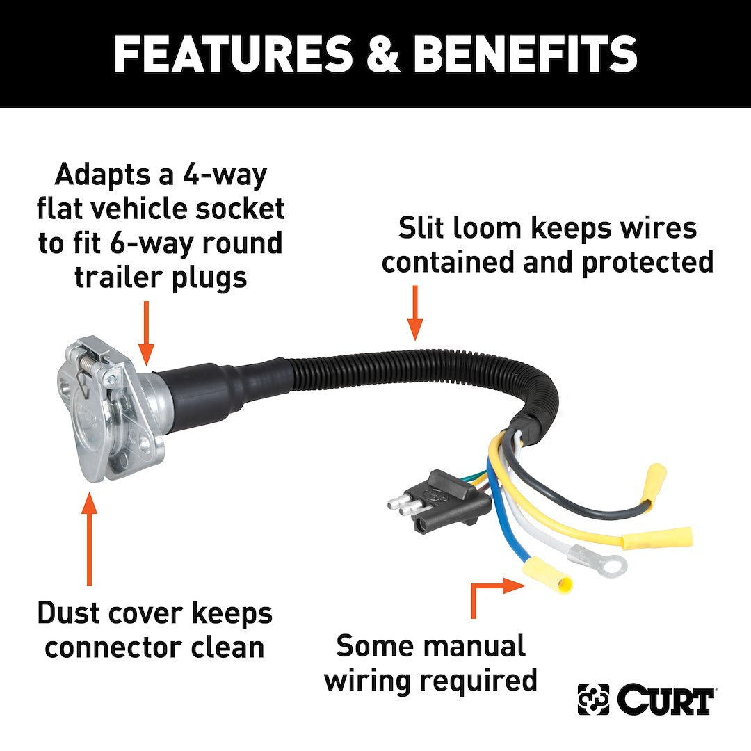 Curt 57183 Trailer Wiring Connector Adapter - image 4
