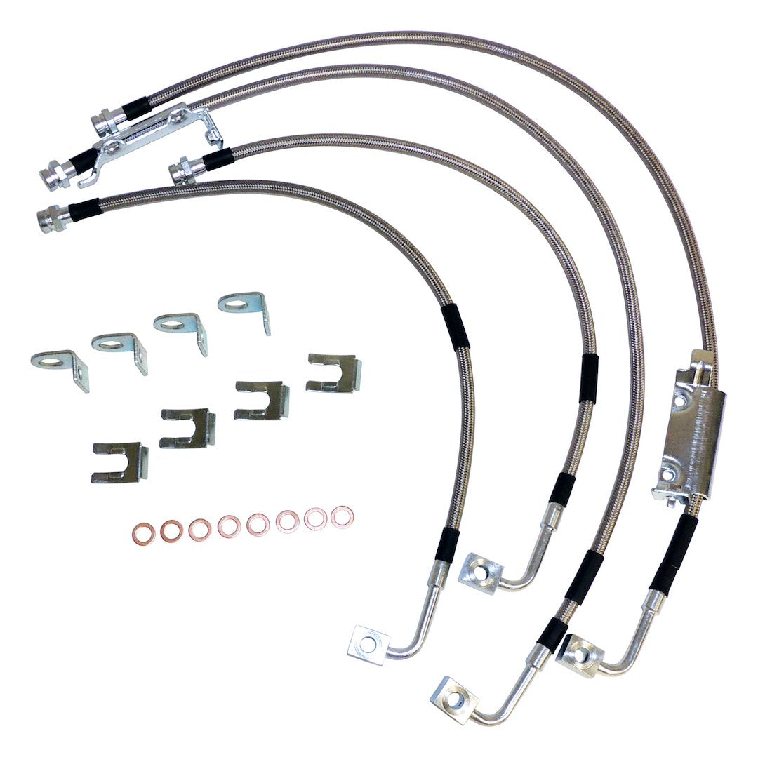 Crown Automotive RT31049 Stainless Brake Hose Set for 6-Inch Lift - image 1