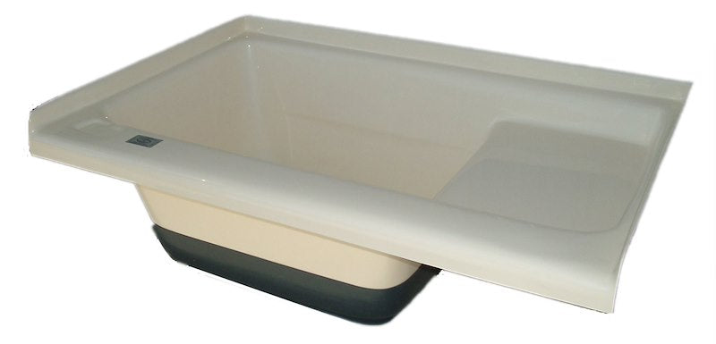 Icône 00474 TU500 Baignoire d'angle pour VR 36" x 24" – ABS blanc avec bonde à gauche