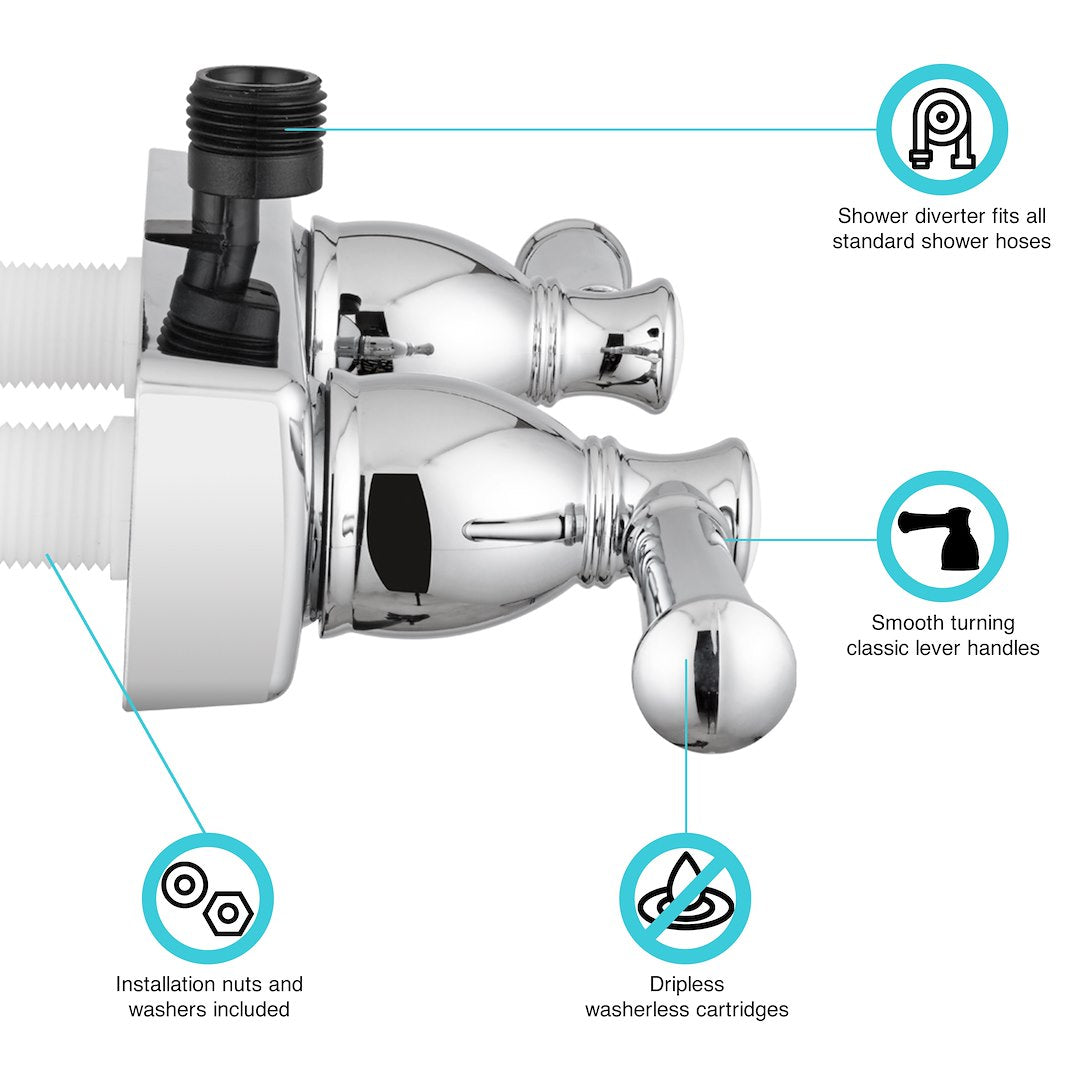 Dura Faucet Df-Sa100l-Cp Shower Control Valve - image 4