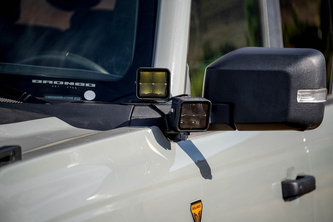 DV8 Offroad LBBR-08 Bronco Dual A-Pillar Light Bracket