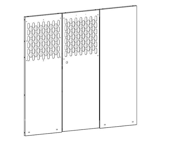 Holman 40651 Three-Panel Steel Bulkhead Divider