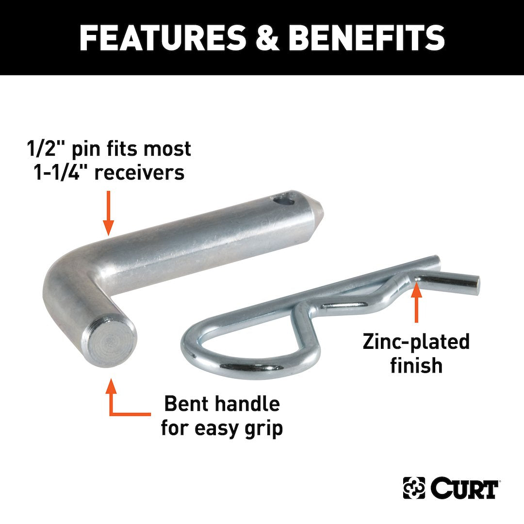 CURT Single Fully Universal 1-1/4 Inch Receiver Hitch Trailer (21400)