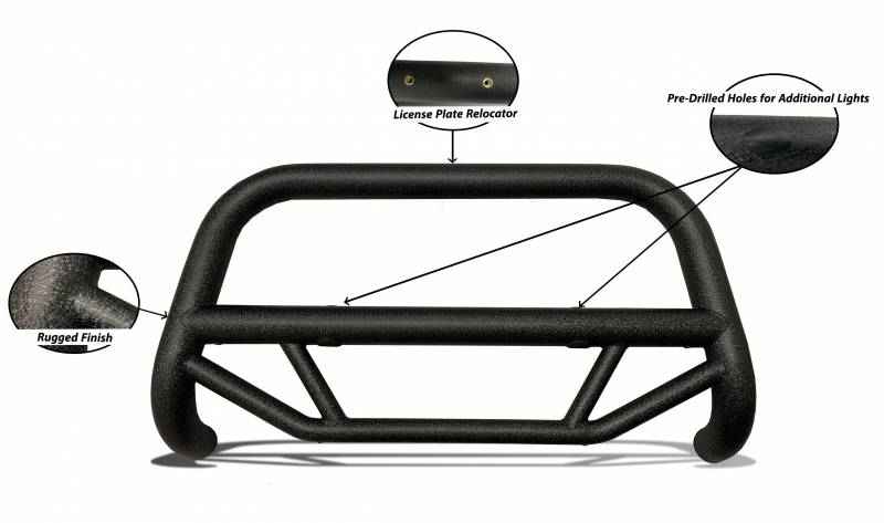 Black Horse MBT-MT0312 Max T Steel Bull Bar for Select Toyota 4Runner