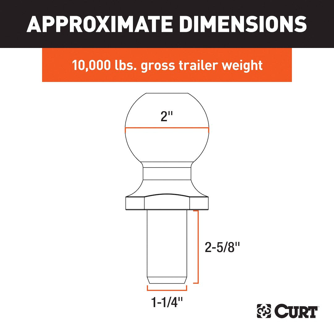 Curt 40190 Trailer Hitch Ball - image 2