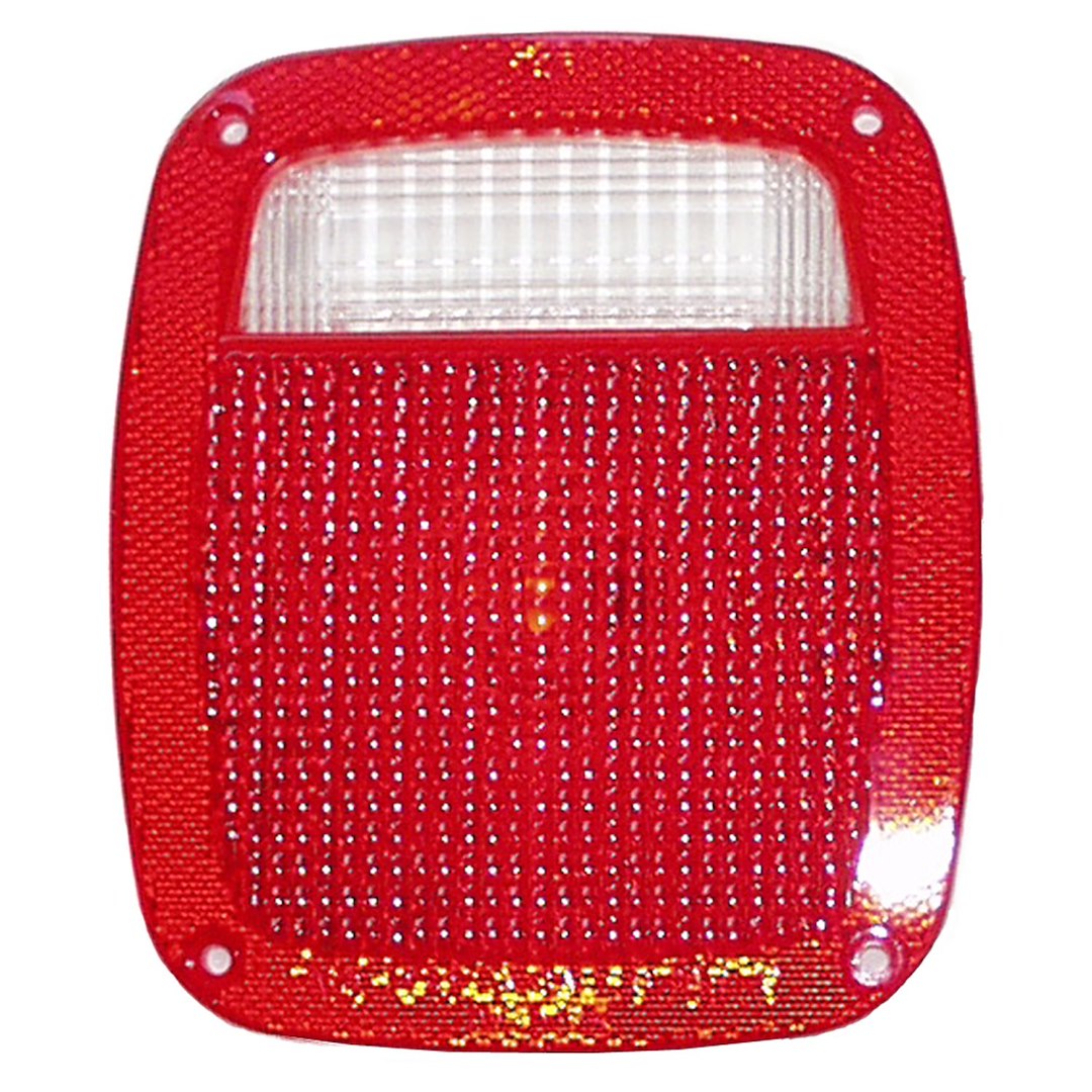 Crown Automotive J8129642 Red/Clear Tail Light Lens - image 1