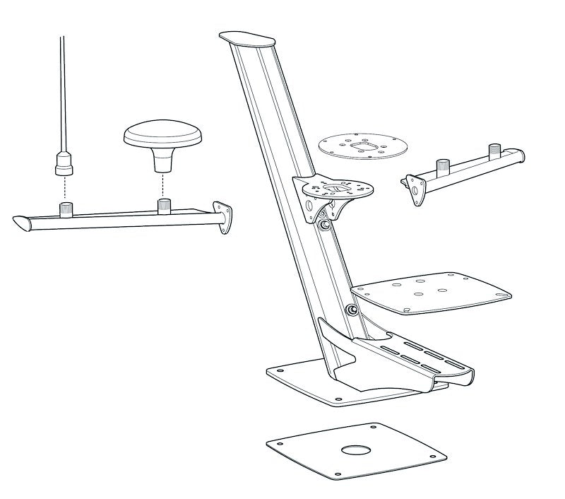 Scanstrut PTM-R1-1 Marine Modular Radar & Antenna Mount