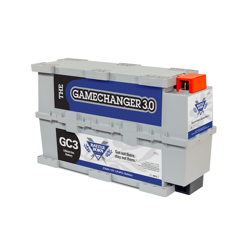 12V GC3 Lithium Deep Cycle RV Battery 270Ah LiFePO4 – Battle Born BBGC3