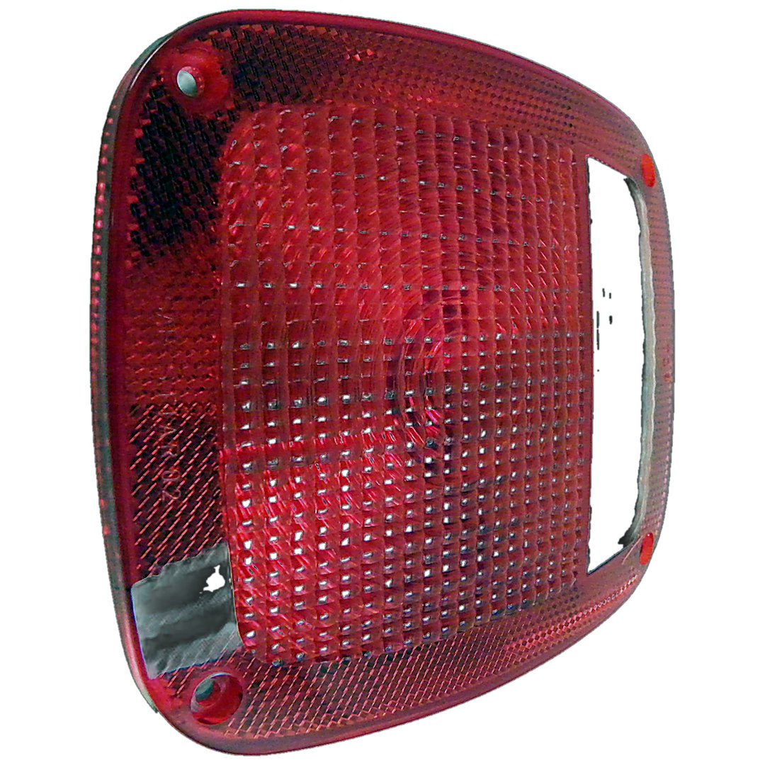 Crown Automotive J8129642 Red/Clear Tail Light Lens - image 2