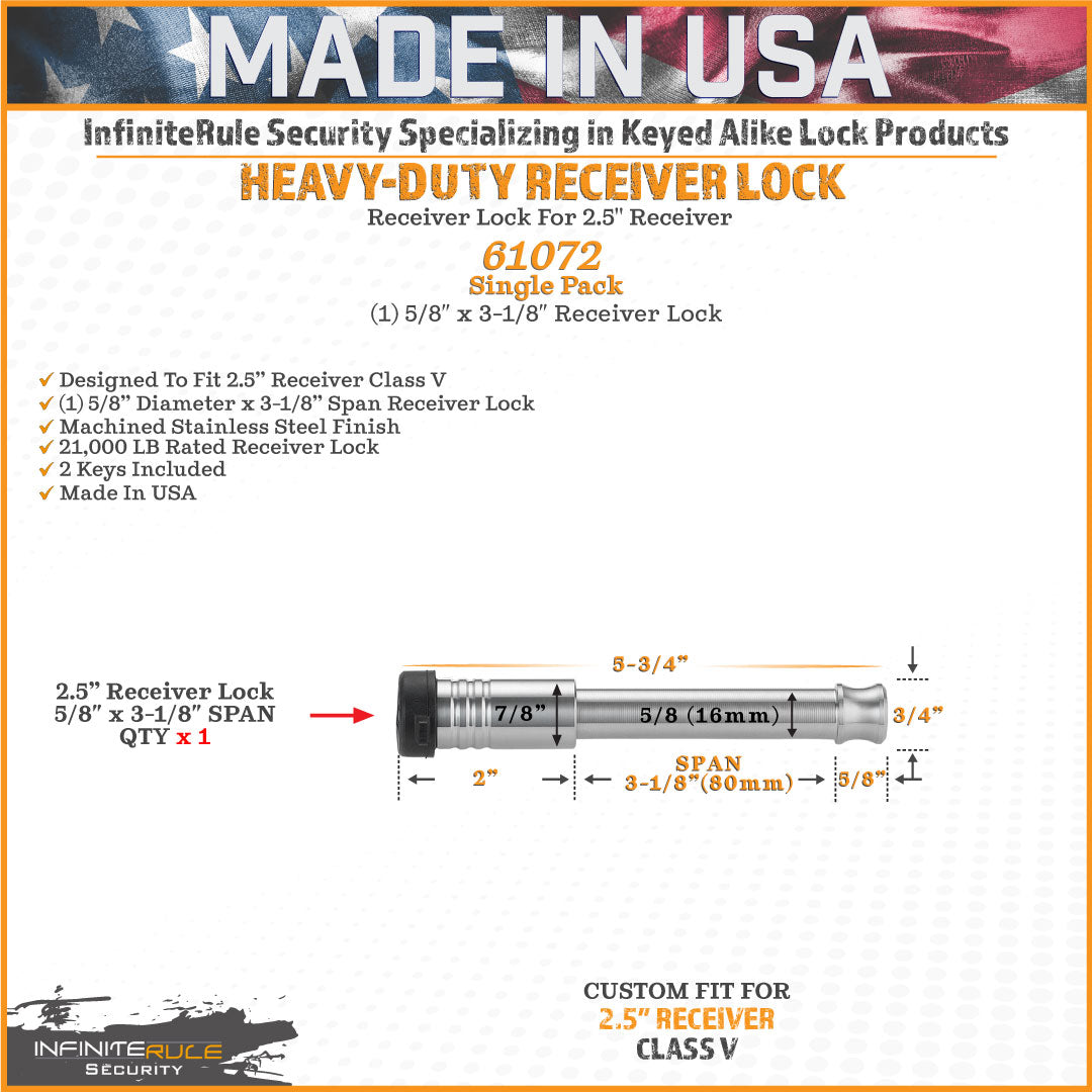 Infiniterule 61637-Bx Trailer Hitch Lock - image 3