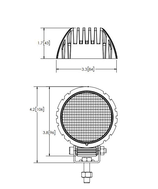 Ecco EW2481 Round 600-Lumen LED Flood Work Light