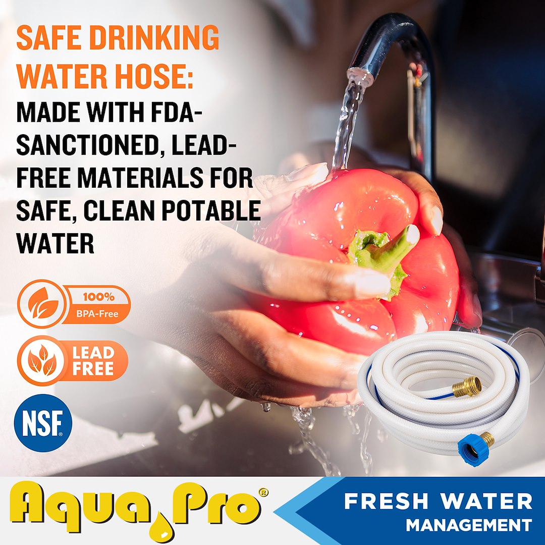 Aqua Pro 25 Feet 160 PSI Fresh Water Hose (W20863) – Length: 25 Feet
