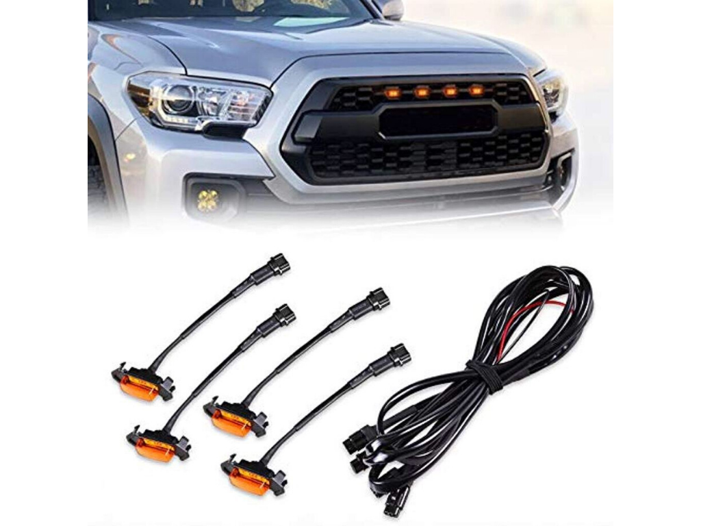 Cali Raised LED CR3688 Amber Tacoma Grille Lights, Four - image 3