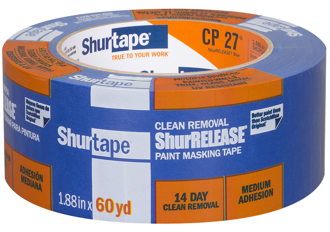 Shurtape 202880 CP 027 Blue Masking Tape, 24 Rolls