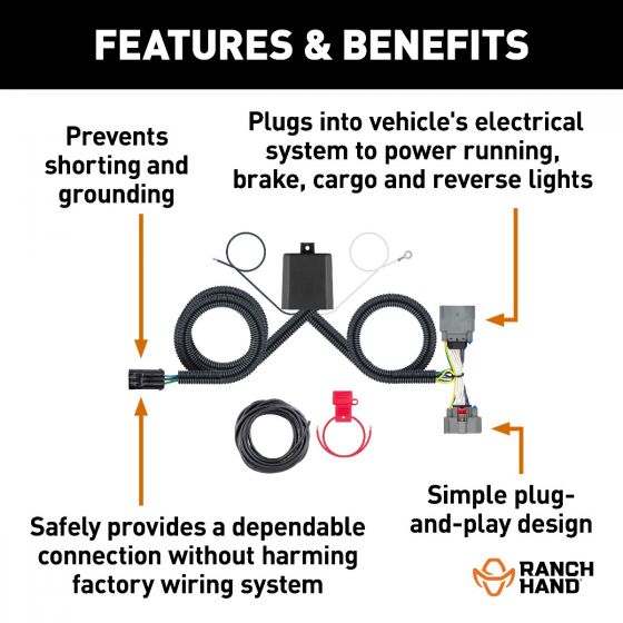 Ranch Hand RHE-10006 Legend Headache Rack Wiring Harness