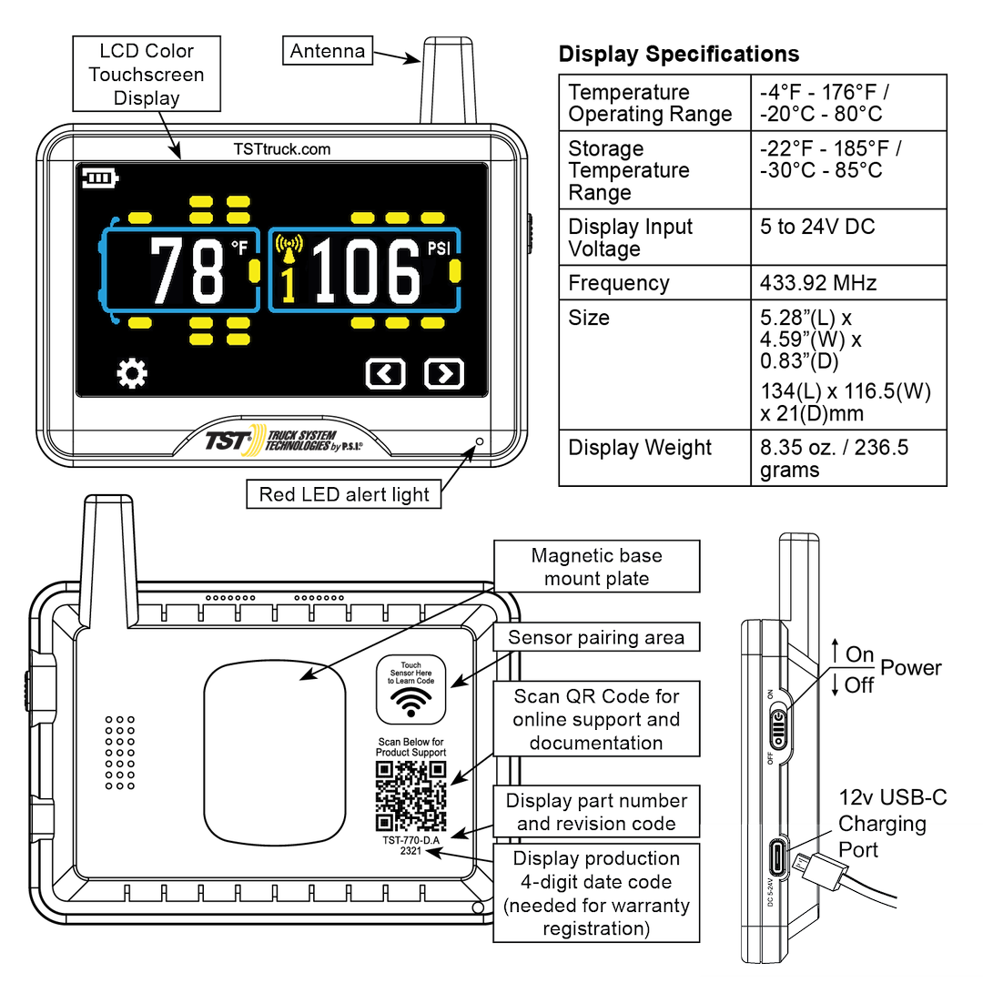 Truck System Technology (Tst) Tst-770-Rv-4-Tc Tire Pressure Monitoring System - Tpms - image 4
