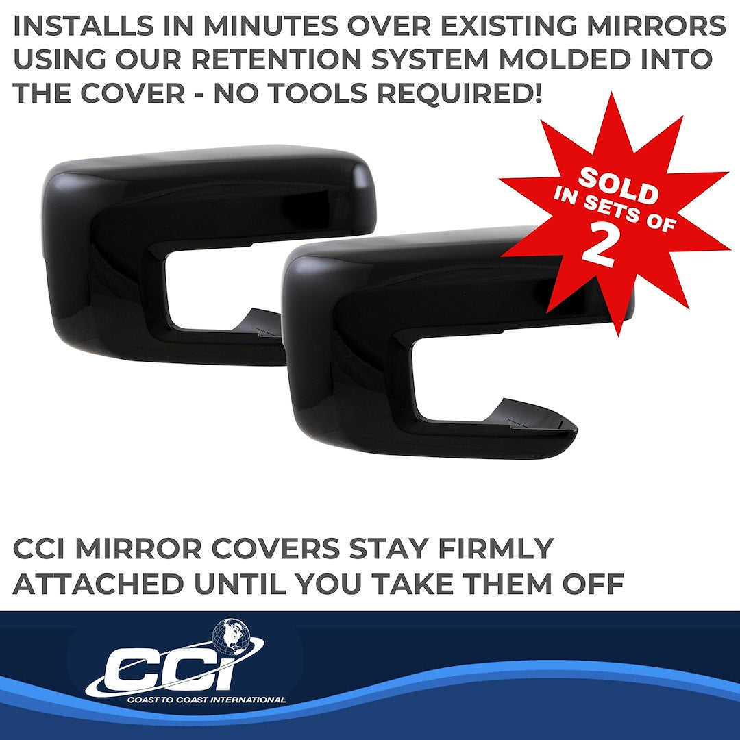 Coast To Coast MC67556BLK F-150 Black Signal/BS Mirror Covers - image 4