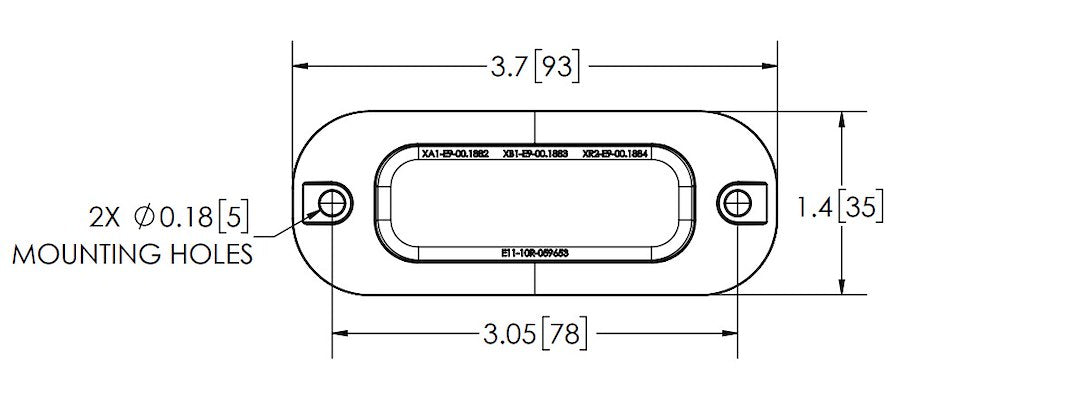 Ecco ED3703B Blue LED Directional Warning Light