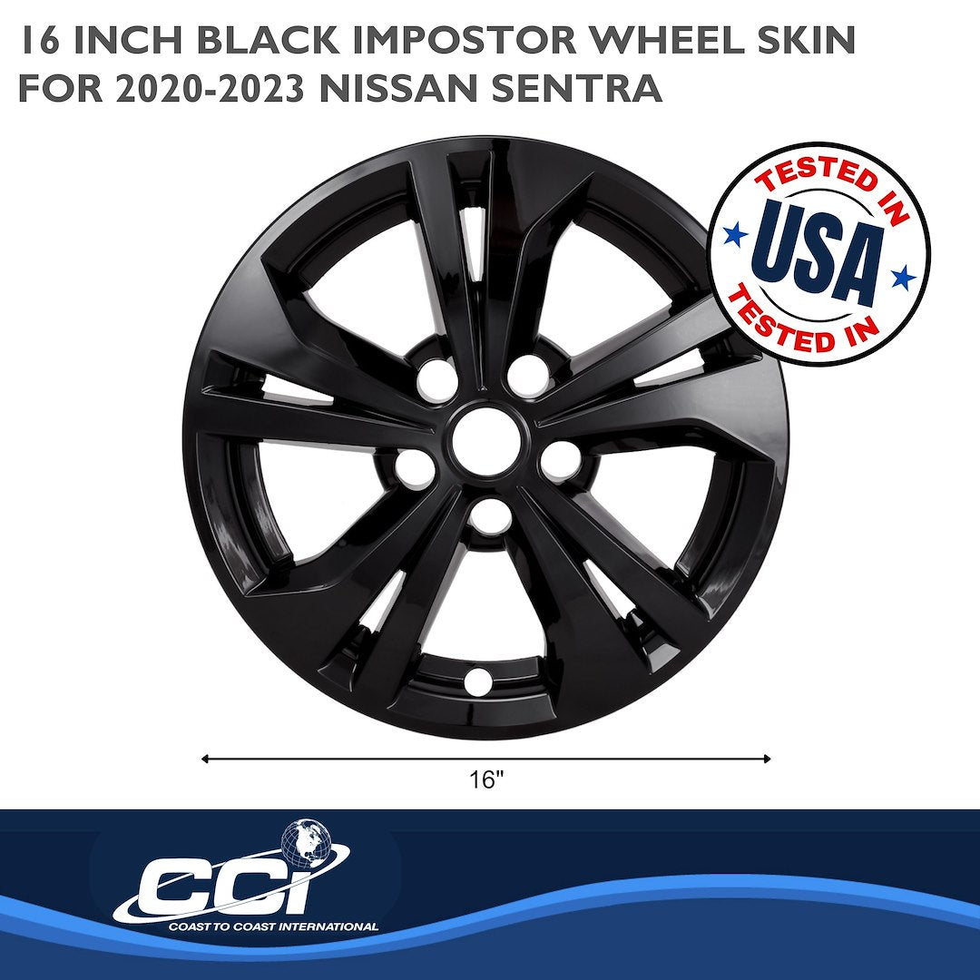 Coast To Coast IMP487BLK Sentra Black Directional Wheel Skin - image 3