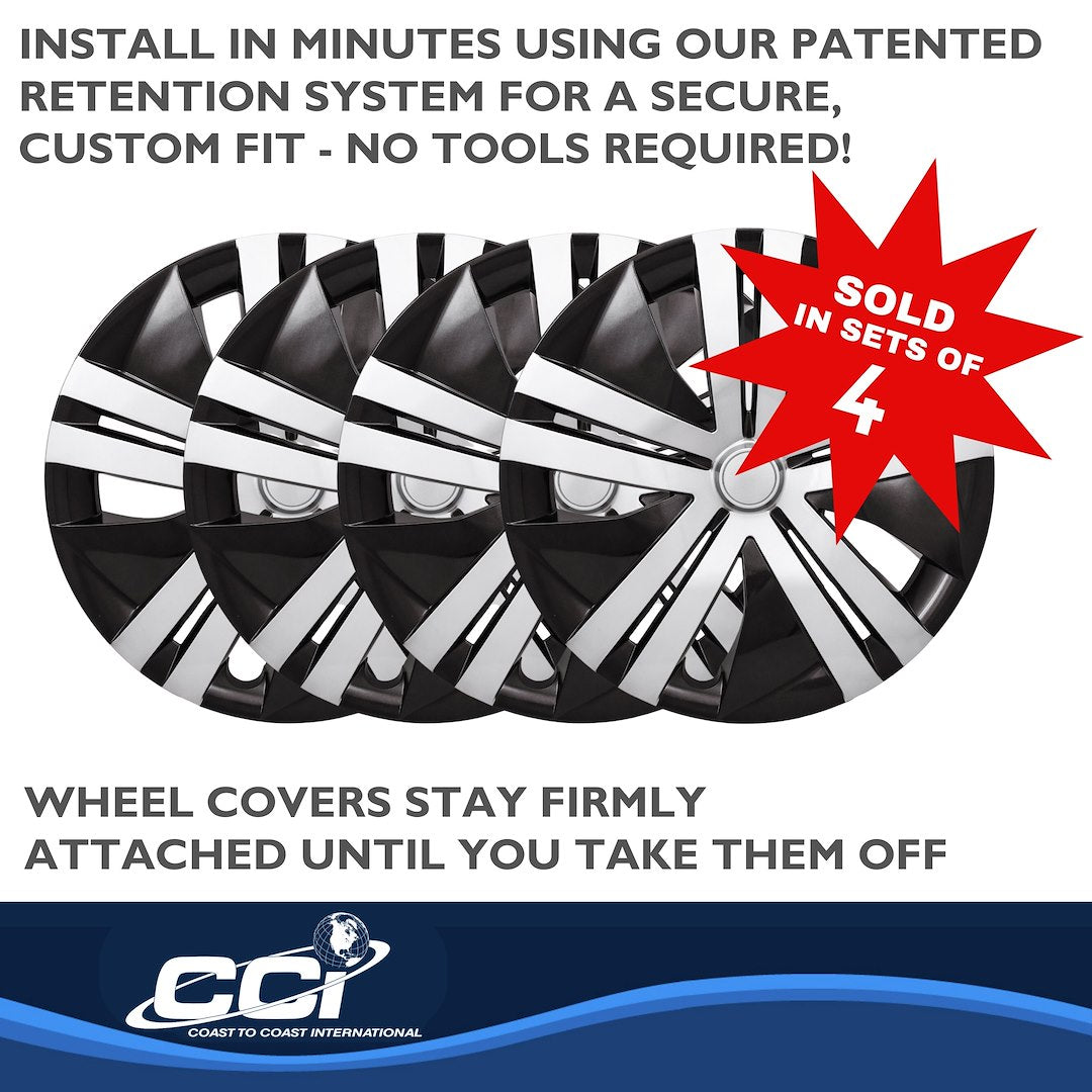Coast To Coast 55116SB Black/Silver Leaf Wheel Covers - image 5