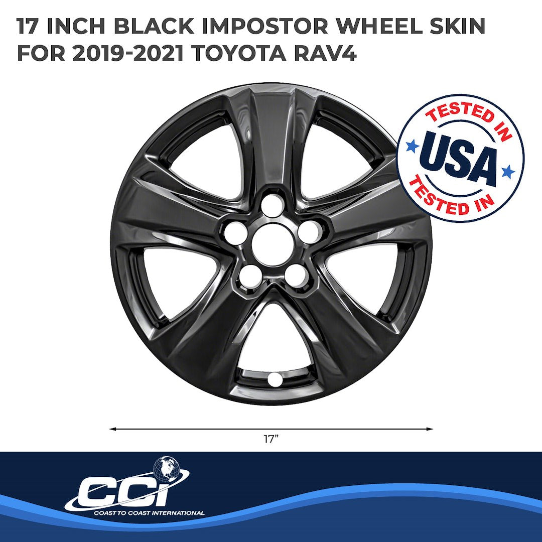 Coast To Coast IMP434BLK Black RAV4 XLE Impostor Wheel Skins - image 3
