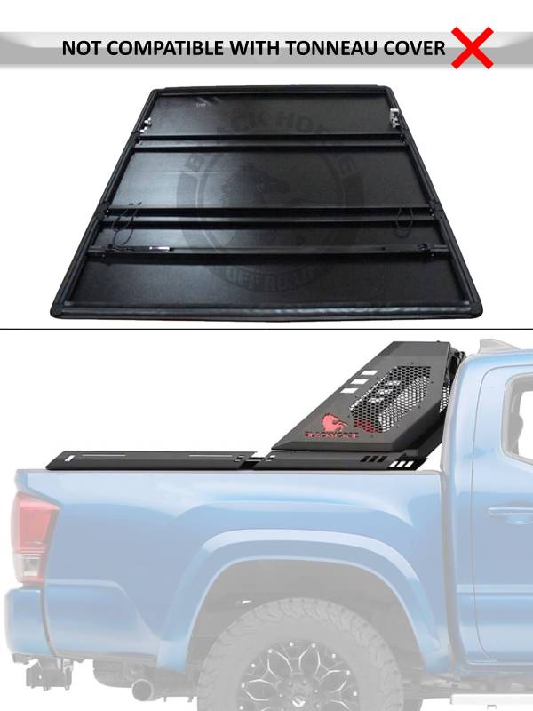 Black Horse Offroad VIRB08B Modular Powder Coated Steel Truck Bed Bar - image 10